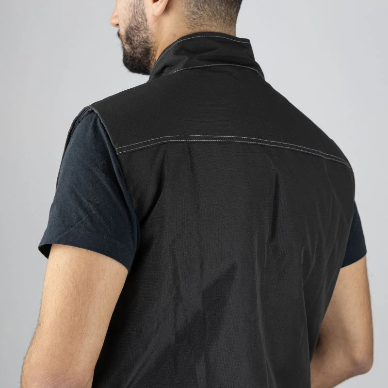 Bodywarmer de Travail Homme Matelassé Col Montant Noir Cinetic - LMA - Image 5