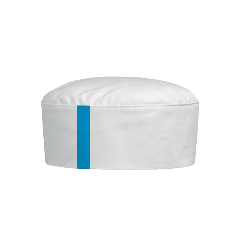 Calot Blanc Liseré Bleu Ciel - MANELLI