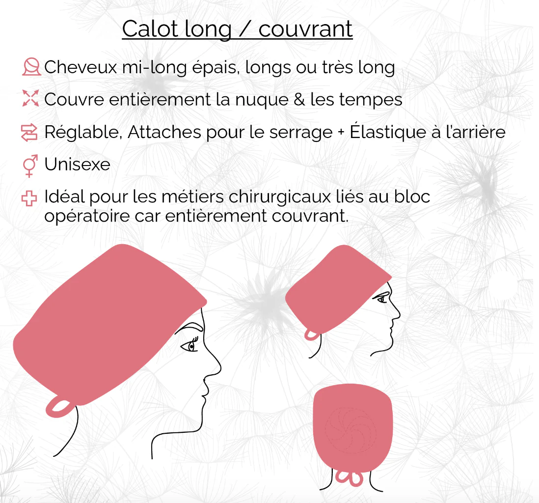 Calot Médical Unisexe Couvrant 100% Coton à Motifs - CHRYSVAL - Image 18