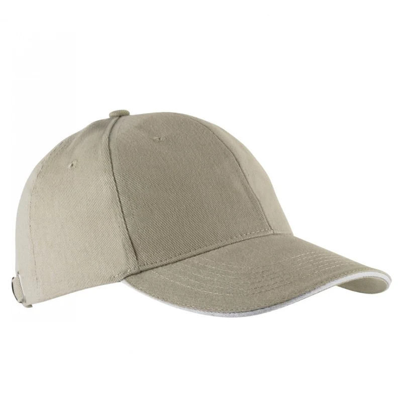Casquette Homme Orlando Beige Liseré Blanc - KARIBAN - Image 2