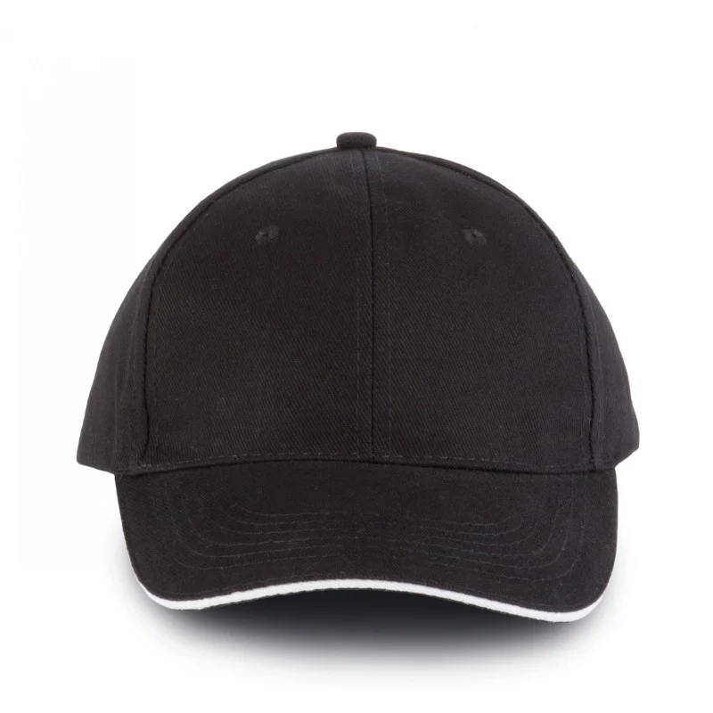 Casquette Homme Orlando Noir Liseré Blanc - KARIBAN