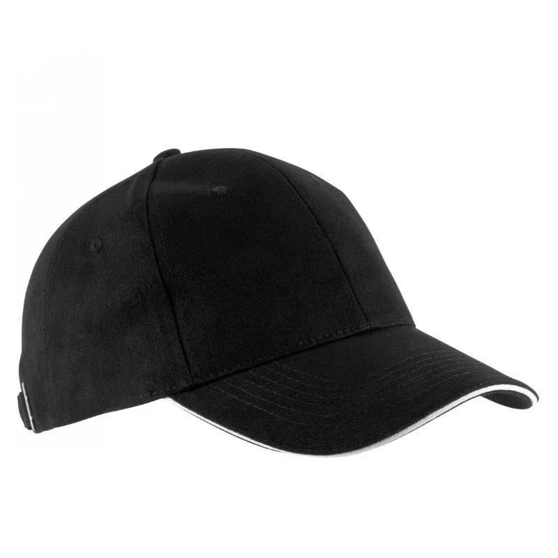 Casquette Homme Orlando Noir Liseré Blanc - KARIBAN - Image 2