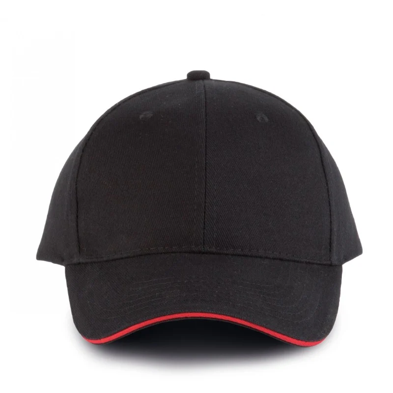 Casquette Homme Orlando Noir Liseré Orange - KARIBAN - Image 3