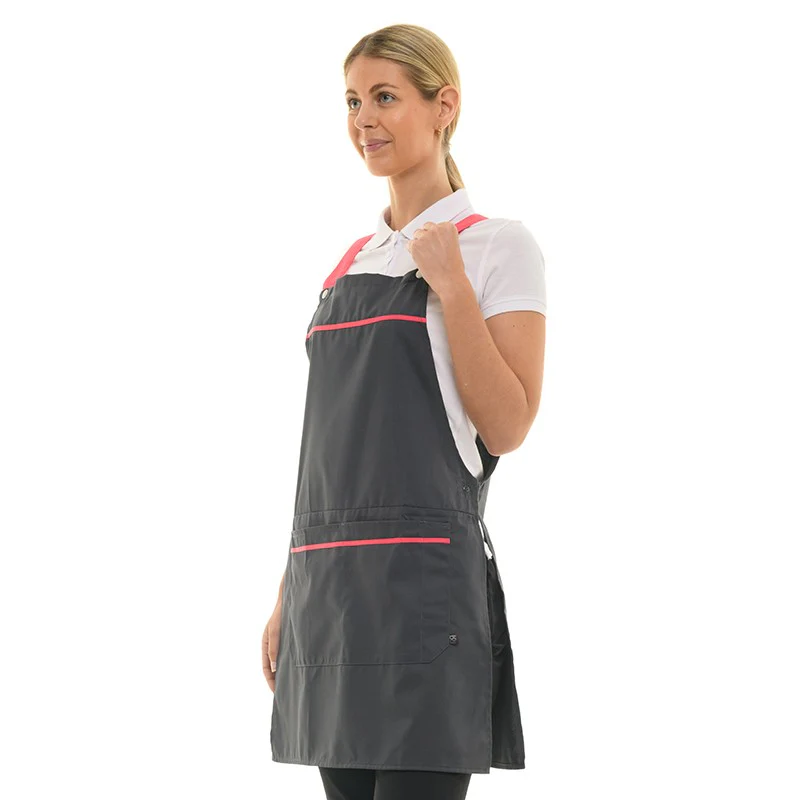 Chasuble de Cuisine Ezac Anthracite / Framboise - ROBUR - Image 2