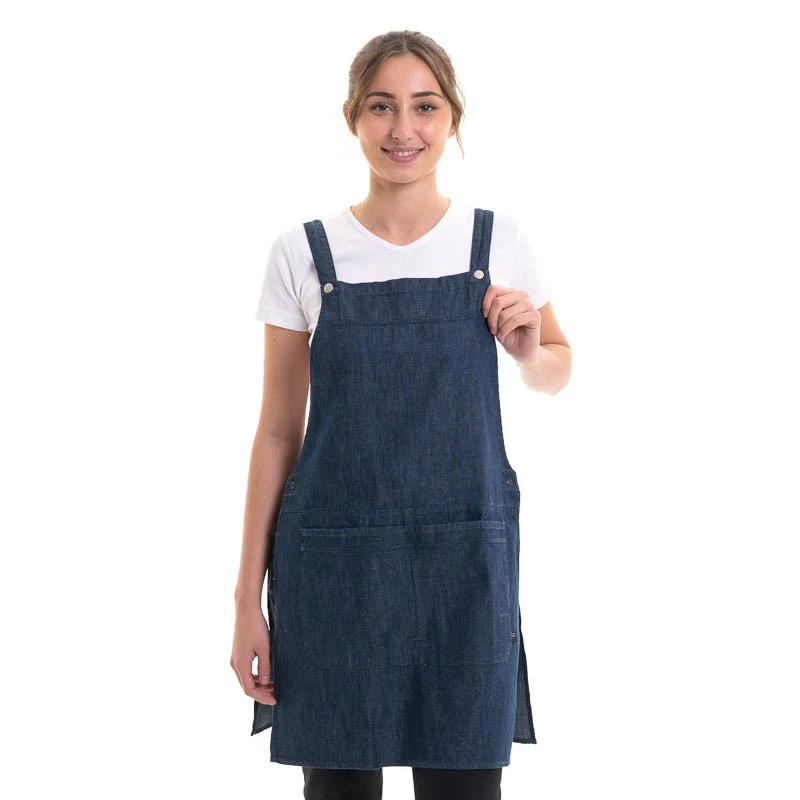 Chasuble de Cuisine Ezac Bleu Denim - ROBUR