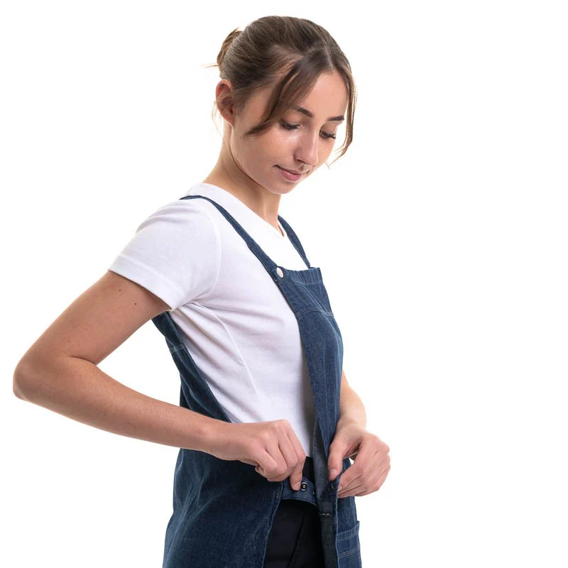 Chasuble de Cuisine Ezac Bleu Denim - ROBUR - Image 3
