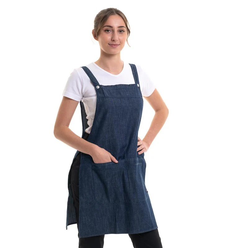 Chasuble de Cuisine Ezac Bleu Denim - ROBUR - Image 8