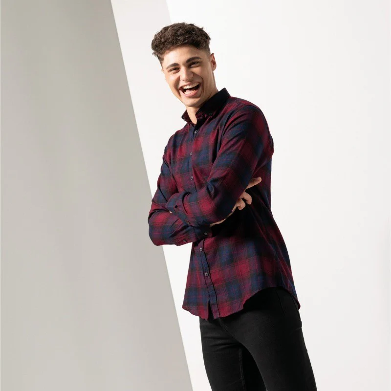 Chemise de Serveur à Carreaux Homme Slim - TOPTEX - Image 7