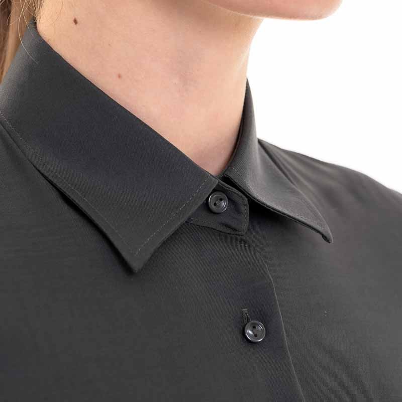 Chemise de Serveuse Manches Longues Grise Anthracite - KARIBAN - Image 6