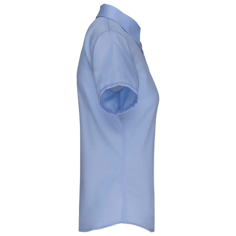 Chemise de Service Femme Manches Courtes Sans Repassage Bleu Ciel - KARIBAN - Image 7