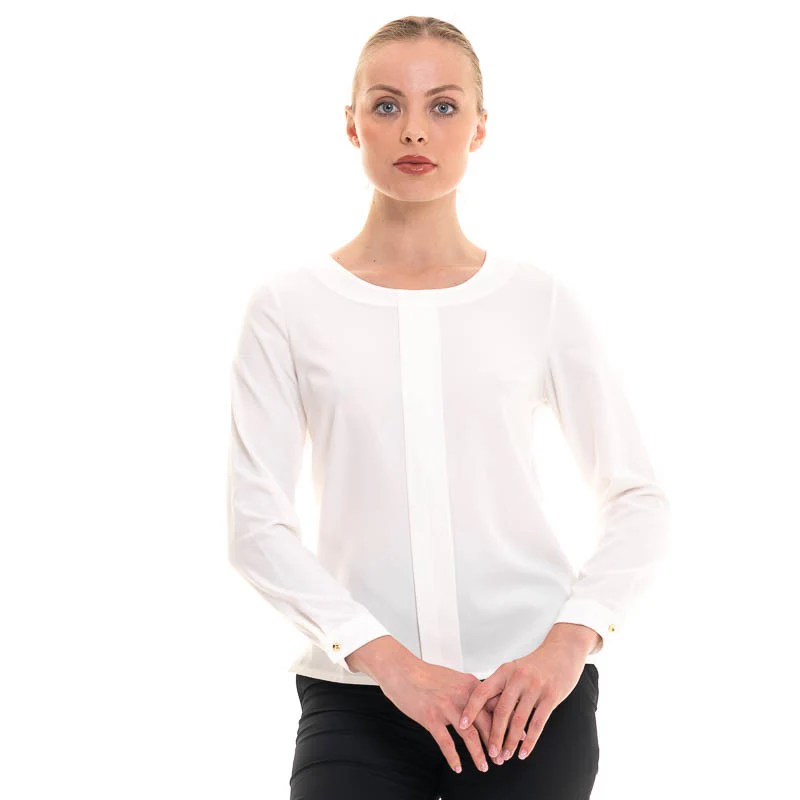 Chemise Femme Manches Longues Riola Crème - BROOK TAVERNER