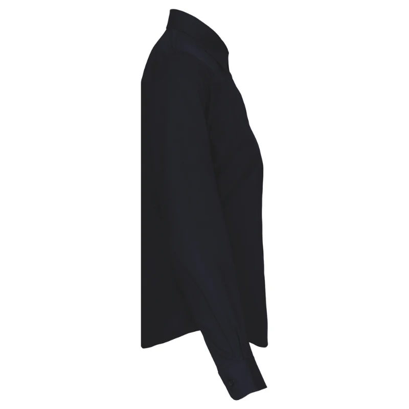 Chemise de Travail Femme Popeline Manches Longues Bleu Marine - KARIBAN - Image 3