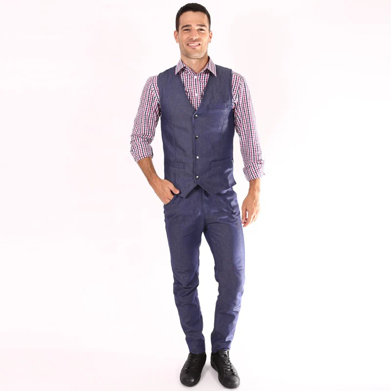 Chemise de Serveur à Carreaux Bleu Rouge Blanc - DESTOCKAGE - PROFI DRESS - Image 8