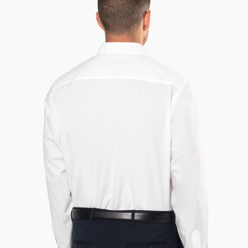 Chemise de Serveur Col Mao Blanc Manches Longues - KARIBAN - Image 4