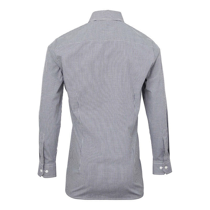Chemise de Serveur Homme à Carreaux Bleu Marine Vichy - PREMIER - Image 4