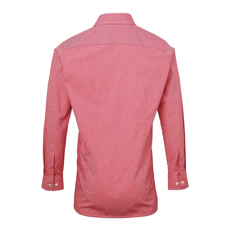 Chemise De Serveur Homme À Carreaux Rouge Vichy - TOPTEX - Image 2