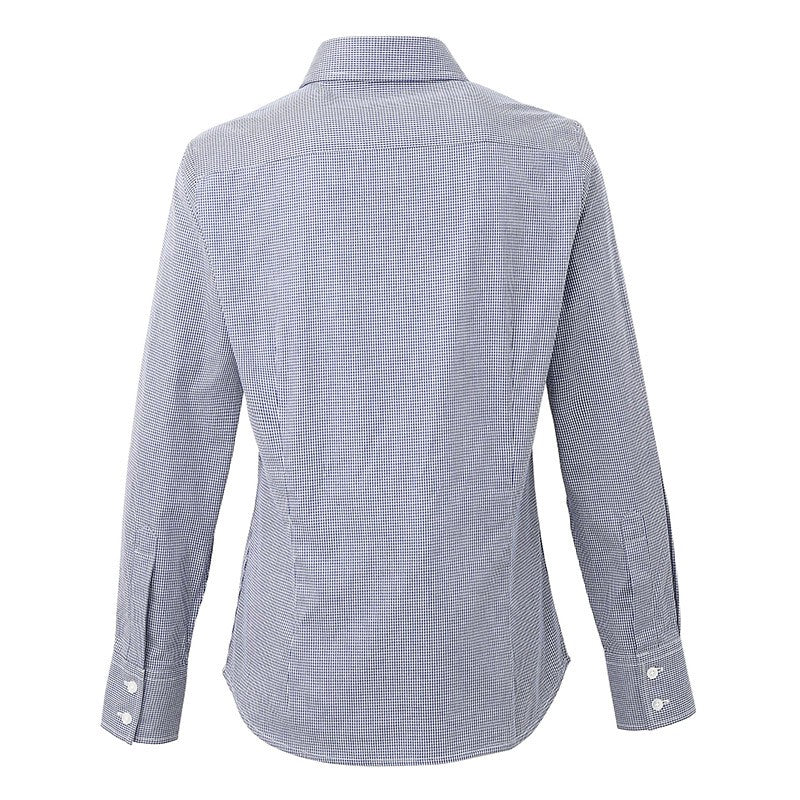 Chemise de Serveuse Femme À Carreaux Bleu Marine Vichy - TOPTEX - Image 4