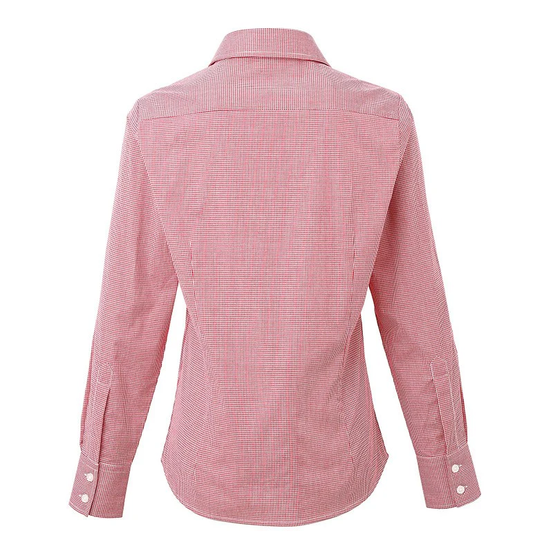 Chemise De Serveuse Femme À Carreaux Rouge Vichy - TOPTEX - Image 2