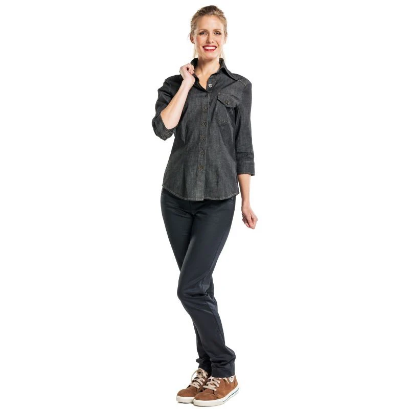 Chemisier de Service Femme Denim Gris Anthracite - CHAUD DEVANT - Image 2