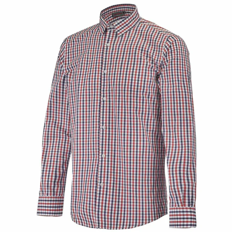 Chemise de Service Homme Carreaux Vichy Bleu Blanc Rouge - LAFONT SERVICE