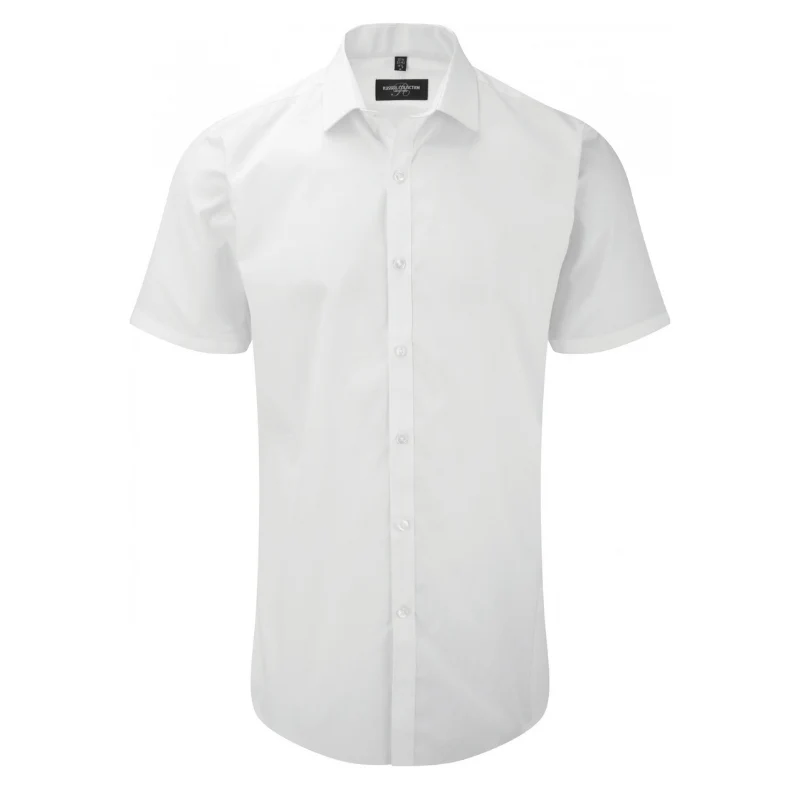 Chemise de Service Homme Manches Courtes Ultimate Stretch Blanc - TOPTEX