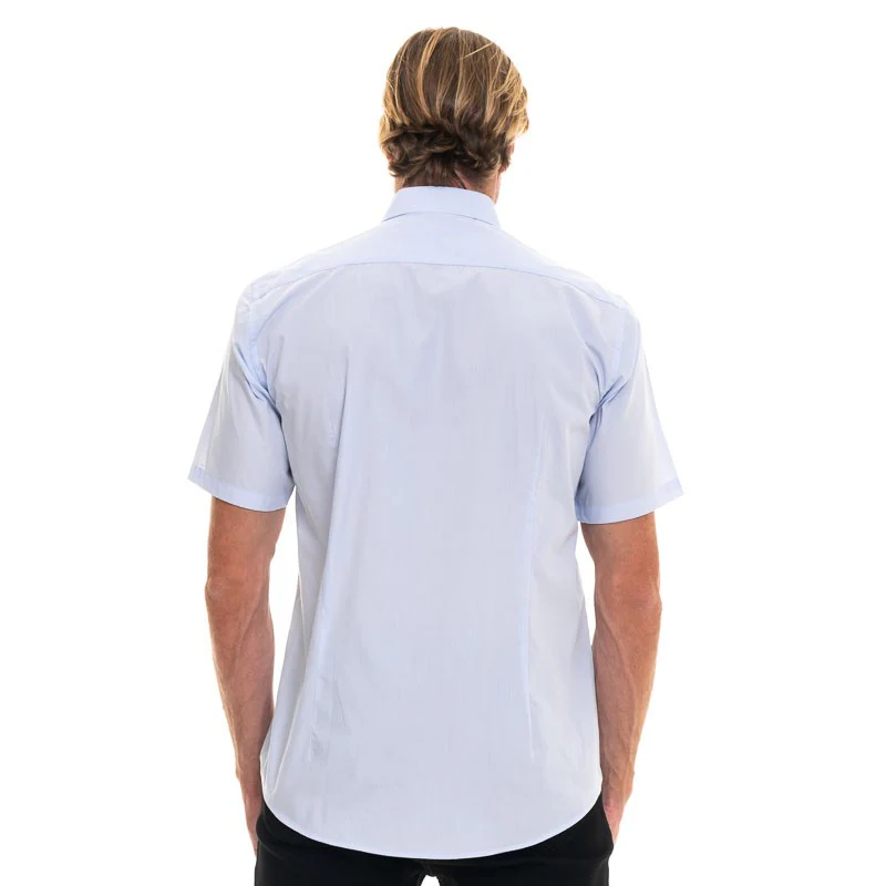 Chemise de Service Manches Courtes Asti Bleu Ciel - ROBUR - Image 3