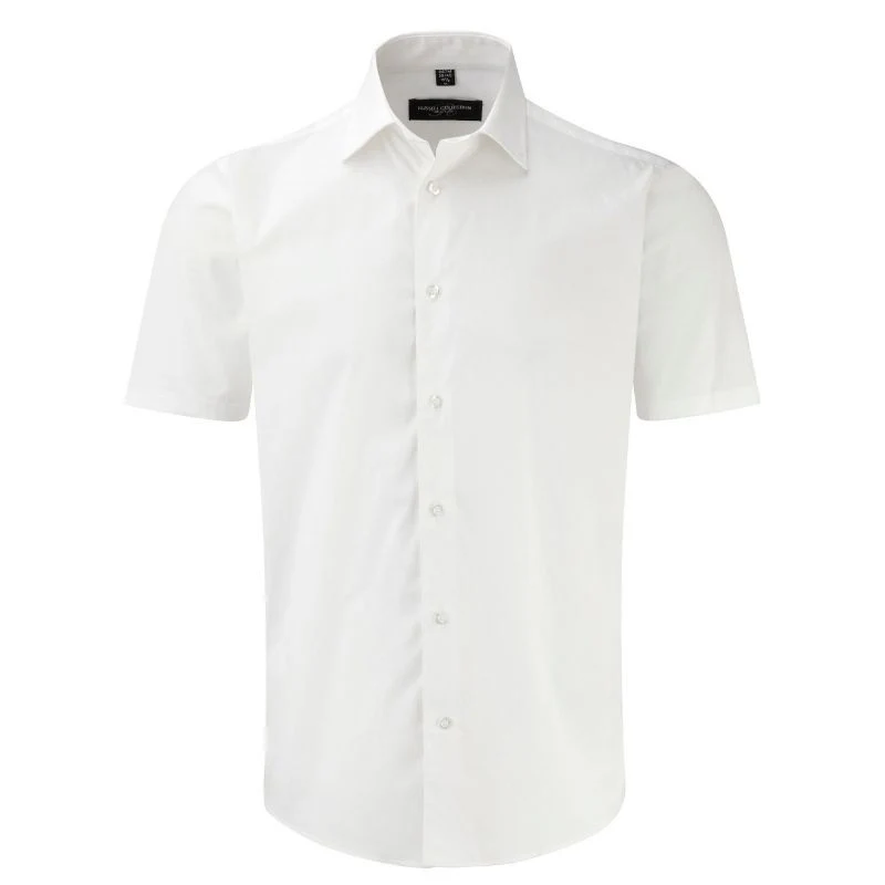 Chemise Fittée Homme Manches Courtes Noir - RUSSEL by TOPTEX - Image 2