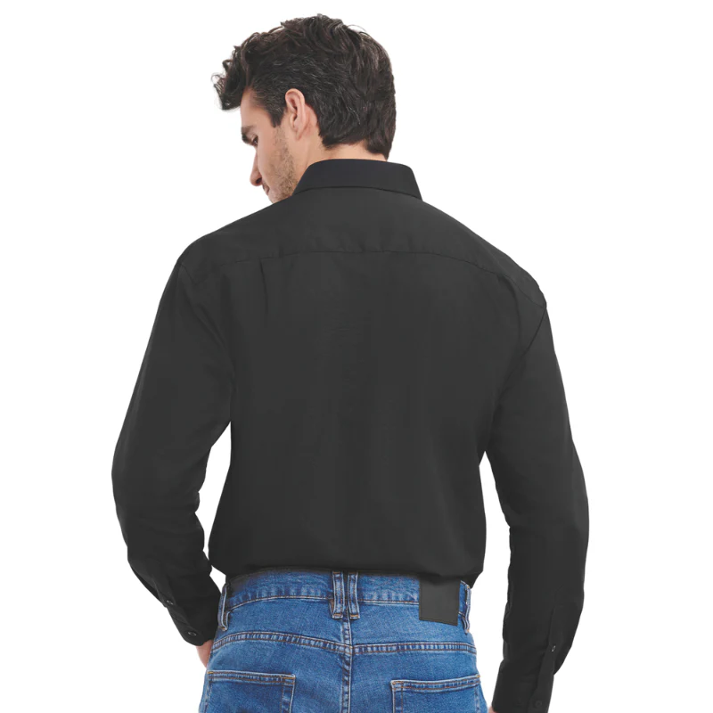 Chemise de Serveur à Manches Longues Noire - RUSSEL by TOPTEX - Image 2