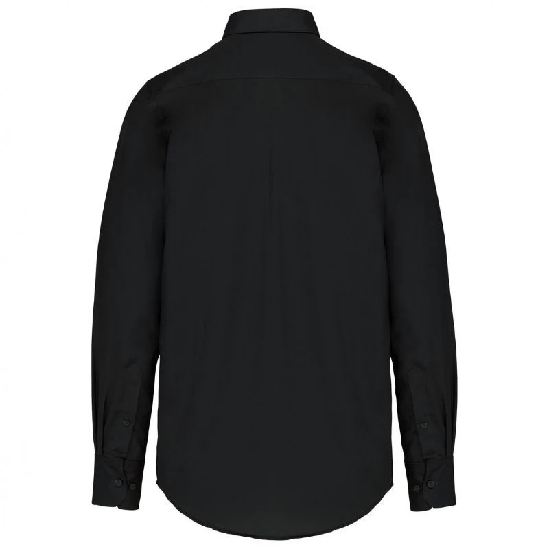 Chemise de Service Homme Manches Longues Sans Repassage Noir - KARIBAN - Image 2