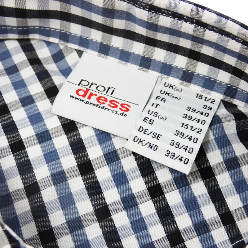 Chemisier à Carreaux Blanc Gris Noir - PROFI DRESS - Image 5