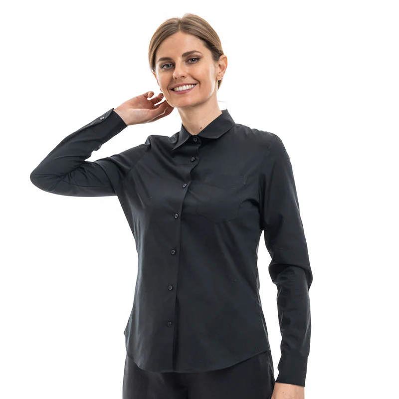 Chemisier de Service Femme Noir - KARIBAN - Image 3