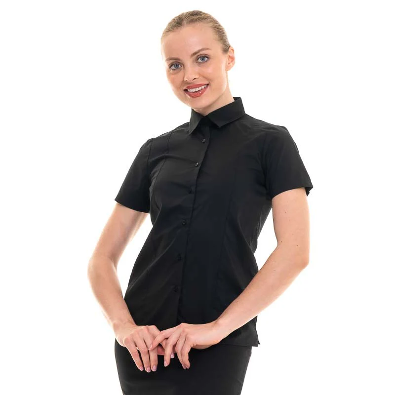 Chemise de Service Femme Manches Courtes TERA Noir - ROBUR - Image 2