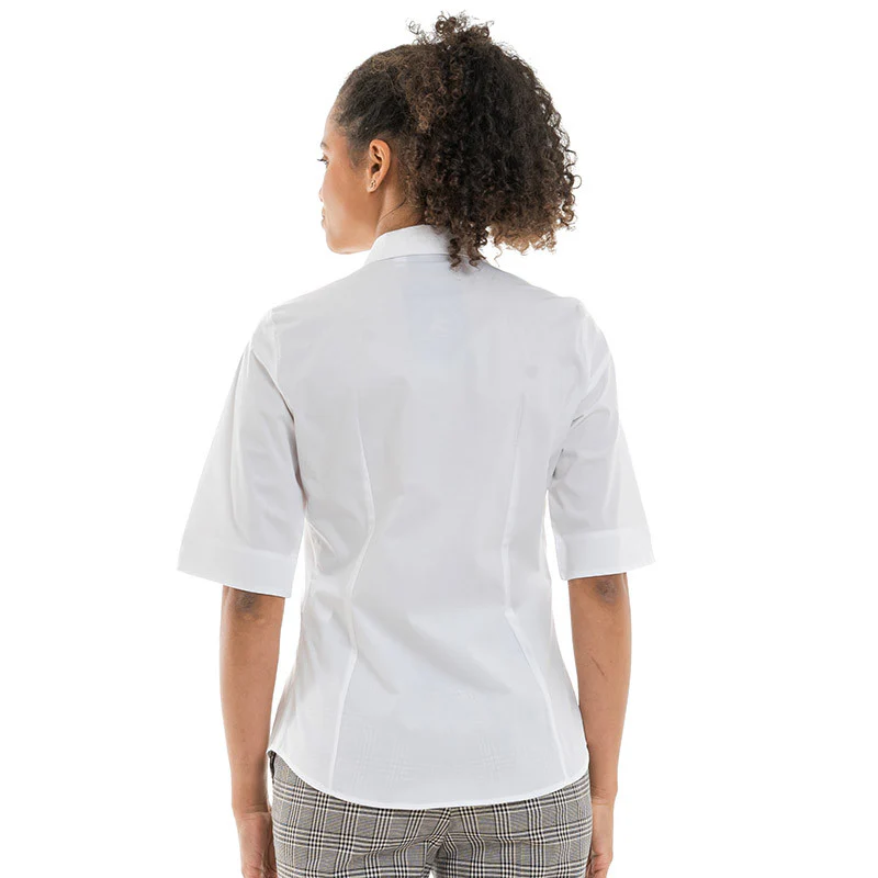 Chemisier Femme Manches Courtes Marsanne Blanc - LAFONT SERVICE - Image 3