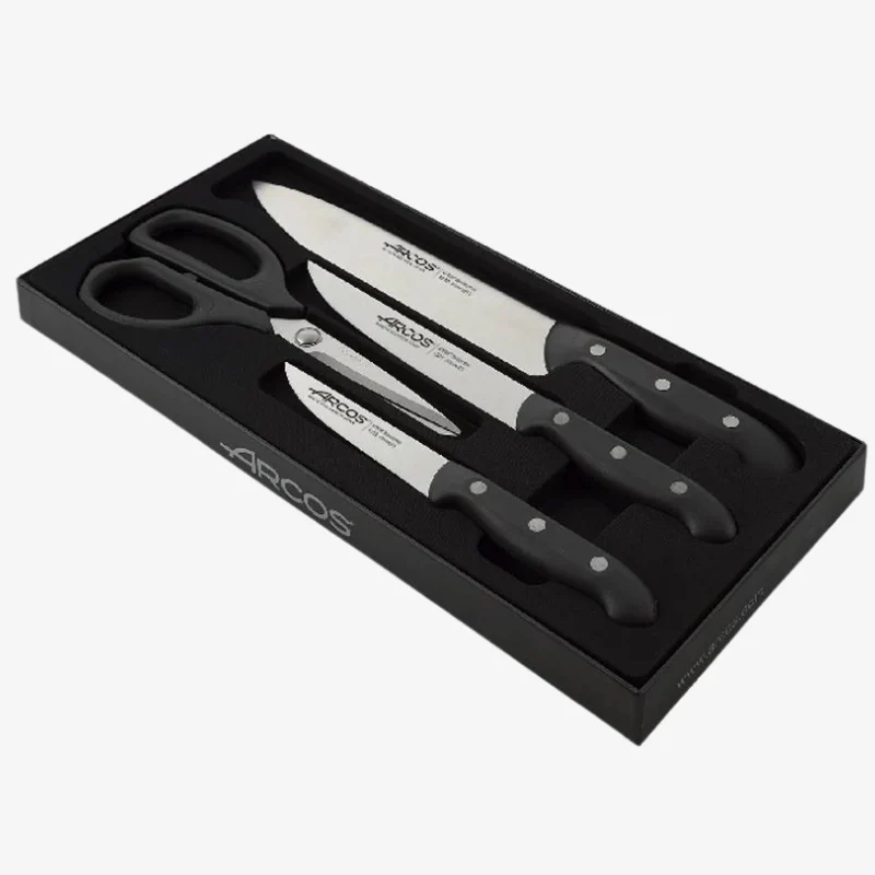 Coffret 3 Couteaux Série Maitre + Ciseaux - ARCOS