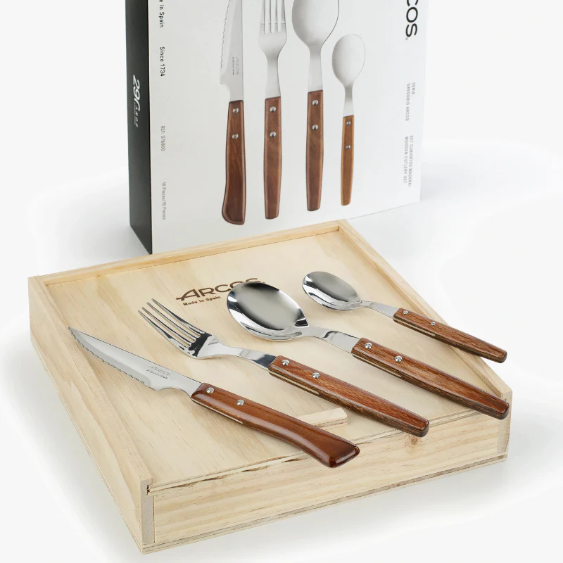 Coffret Couverts Bois Gregorio 16 Pièces - ARCOS - Image 4