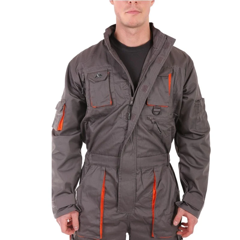 Combinaison de Travail Homme Gris et Orange - EUROPROTECTION