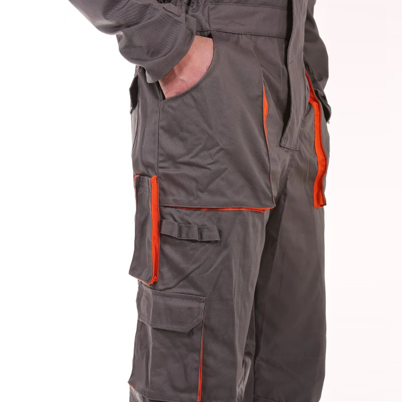 Combinaison de Travail Homme Gris et Orange - EUROPROTECTION - Image 7
