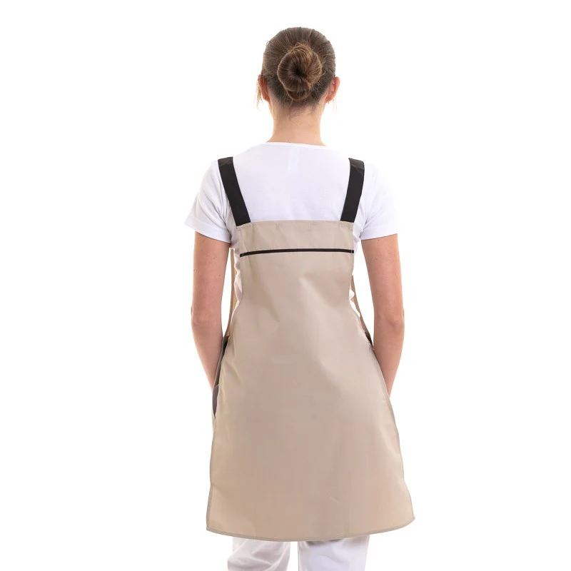 Chasuble de Cuisine Ezac Beige et Moka - ROBUR - Image 4