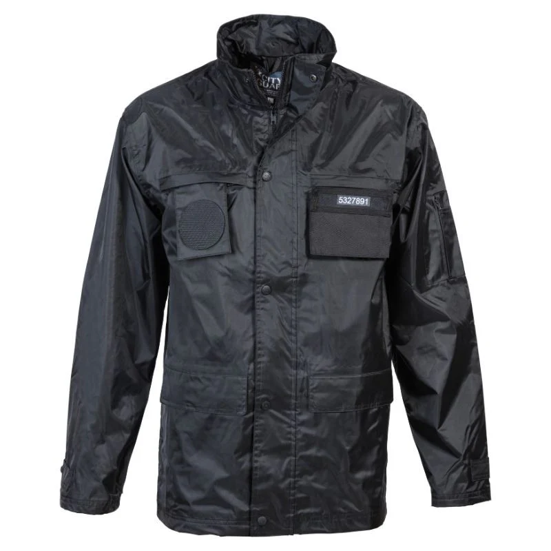 Coupe-vent de Sécurité Privée Unisexe Imperméable PVC Noir – CITYGUARD - Image 2