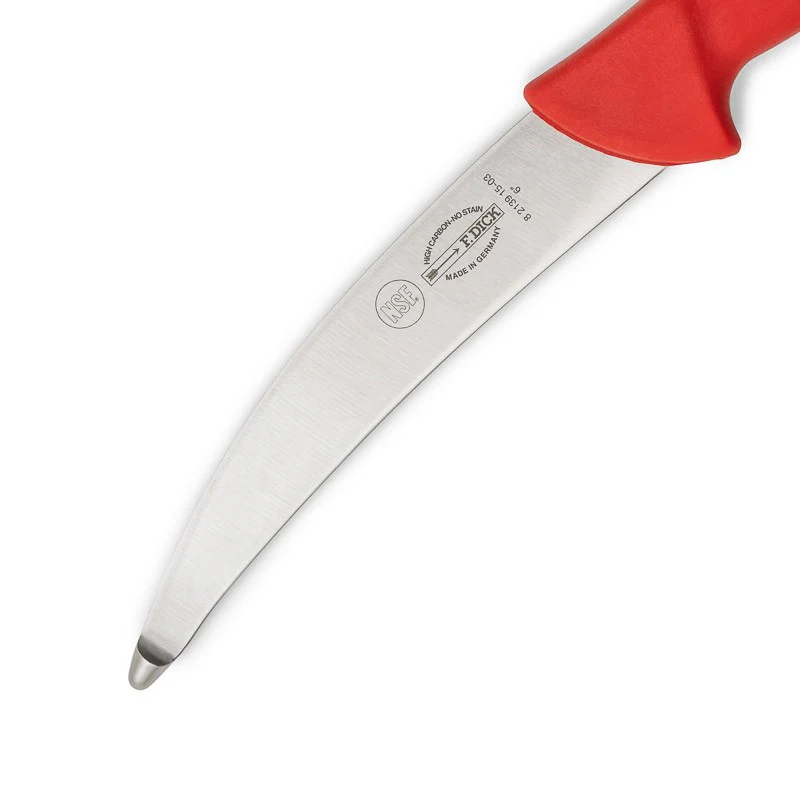 Couteau à Éviscérer Ergogrip Inox 15cm Lame Lisse Rouge - DICK - Image 3