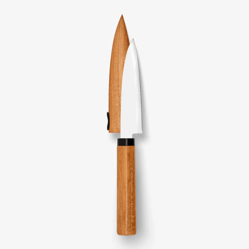Couteau à Fruits avec Fourreau en Bois - KAI