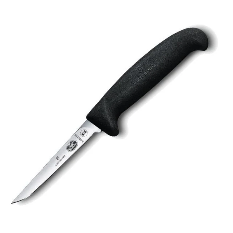 Couteau à Volailles Lancette Lame 9 cm Manche Noir Fibrox - VICTORINOX