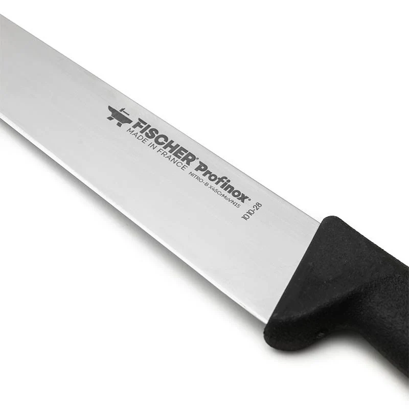 Couteau de Boucher 28cm Manche Noir - FISCHER - Image 3