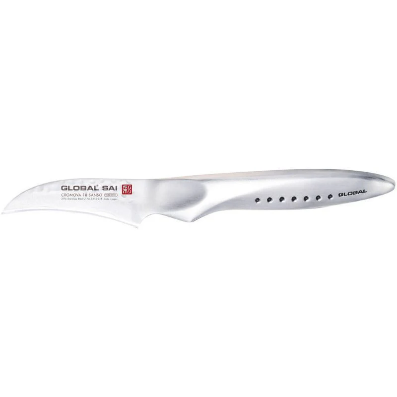 Couteau Japonais d’Office Lame Courbe 6,5cm SAI-S04R - GLOBAL