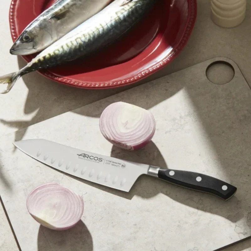 Couteau Rocking Santoku 180 mm Gamme Riviera Noir - ARCOS - Image 2