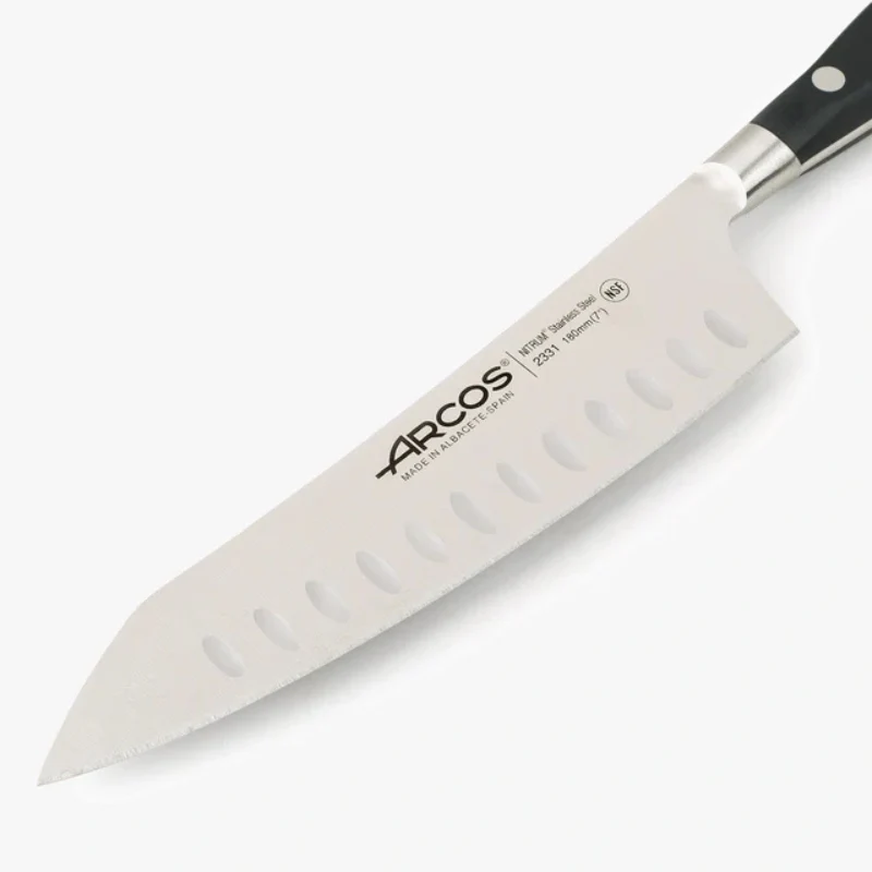 Couteau Rocking Santoku 180 mm Gamme Riviera Noir - ARCOS - Image 4