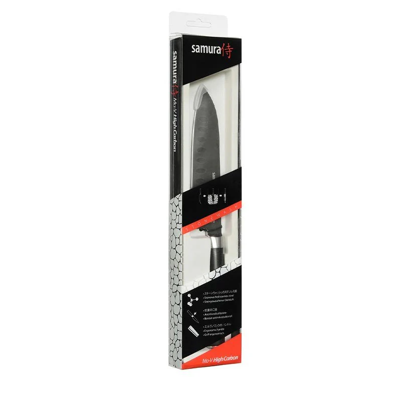 Couteau Santoku 13 cm MO-V STONEWASH - SAMURA - Image 6
