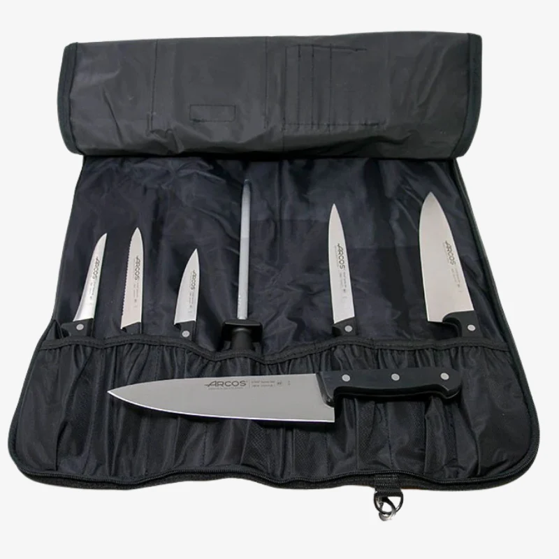 Trousse de Coutellerie Universal - 5 Couteaux + Fusil en Acier Inox- ARCOS