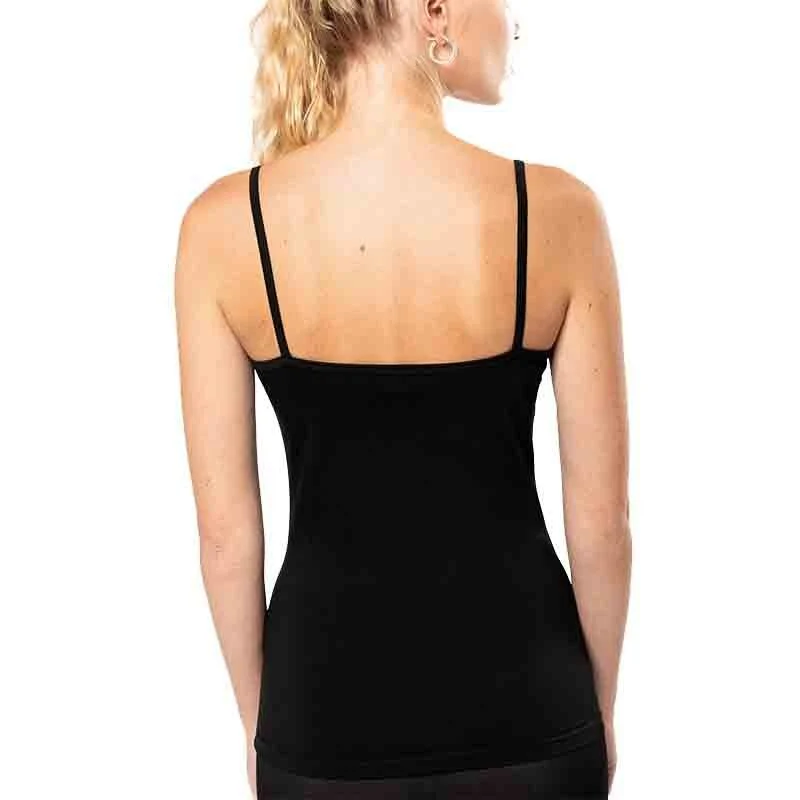 Débardeur Femme à Bretelles Blanc - KARIBAN - Image 2