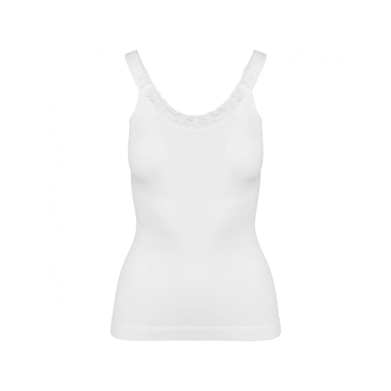 Débardeur Dentelle Femme Ecoresponsable Noir - KARIBAN - Image 4